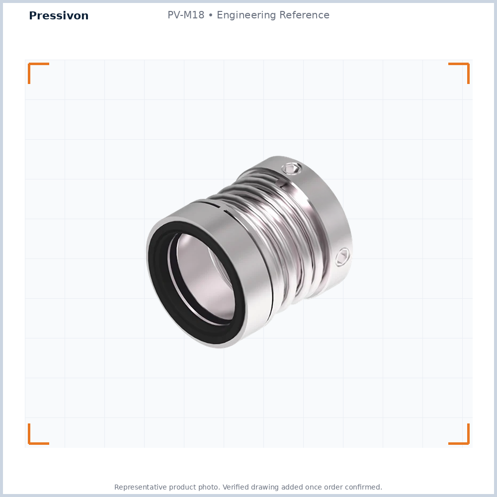 PV-M18 Single Spring Mechanical Seal — representative engineering reference photo